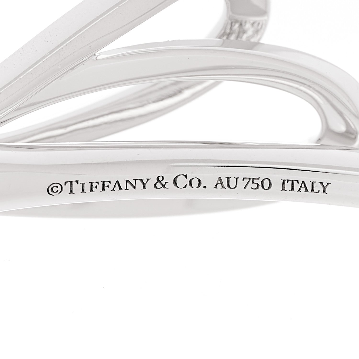 Tiffany 18K White Gold Diamond Medium Bow Cuff Bracelet 4 of 4