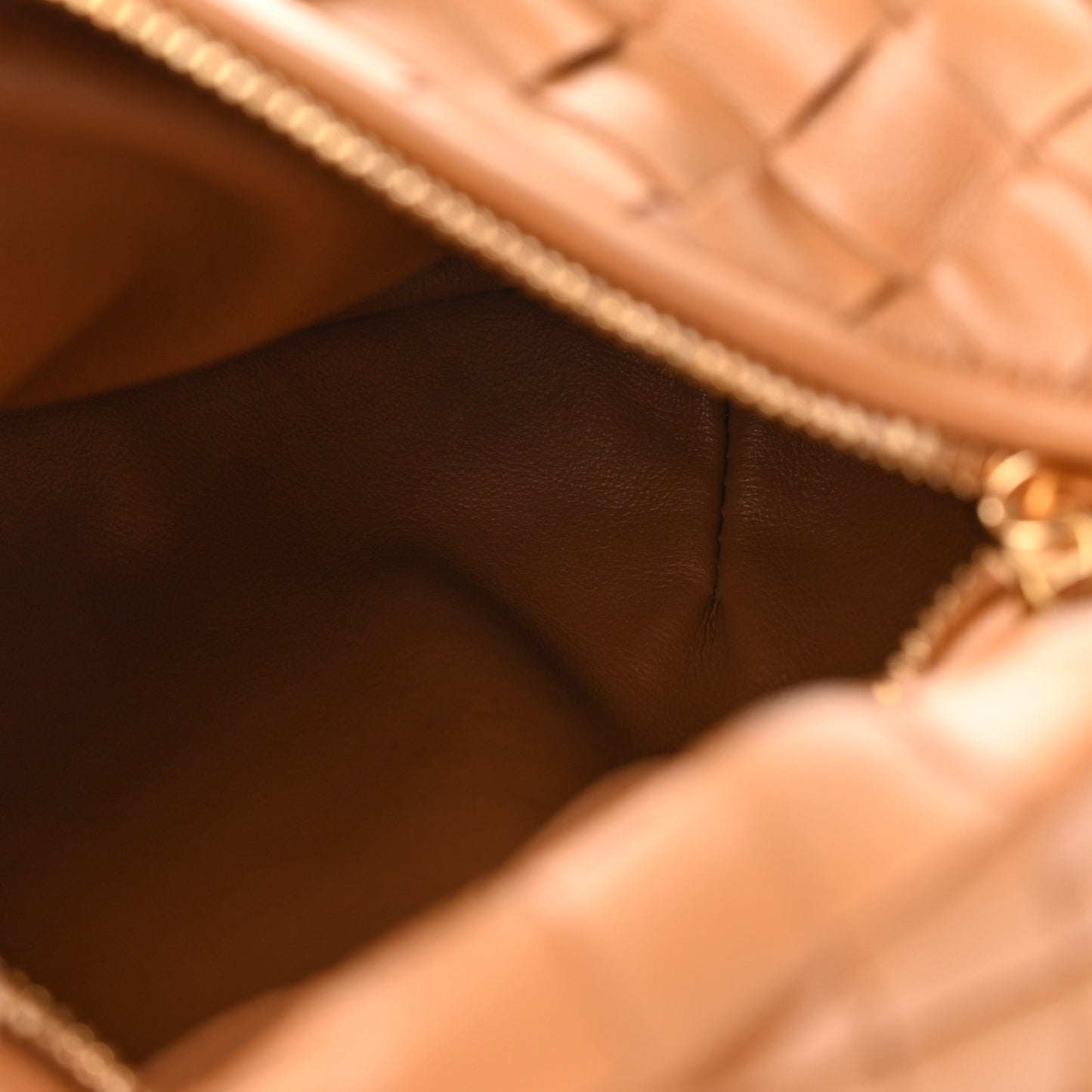 Nappa Intrecciato Mini Jodie Caramel