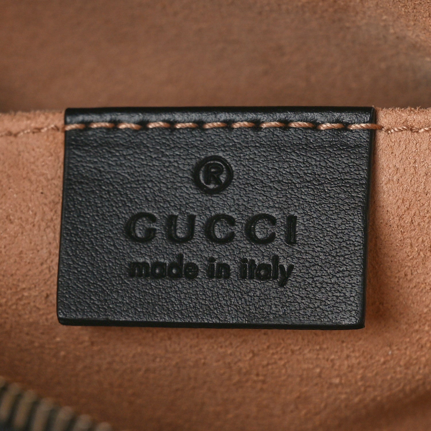 Gucci Calfskin Matelasse Mini GG Marmont Chain Shoulder Bag Black 7 of 10