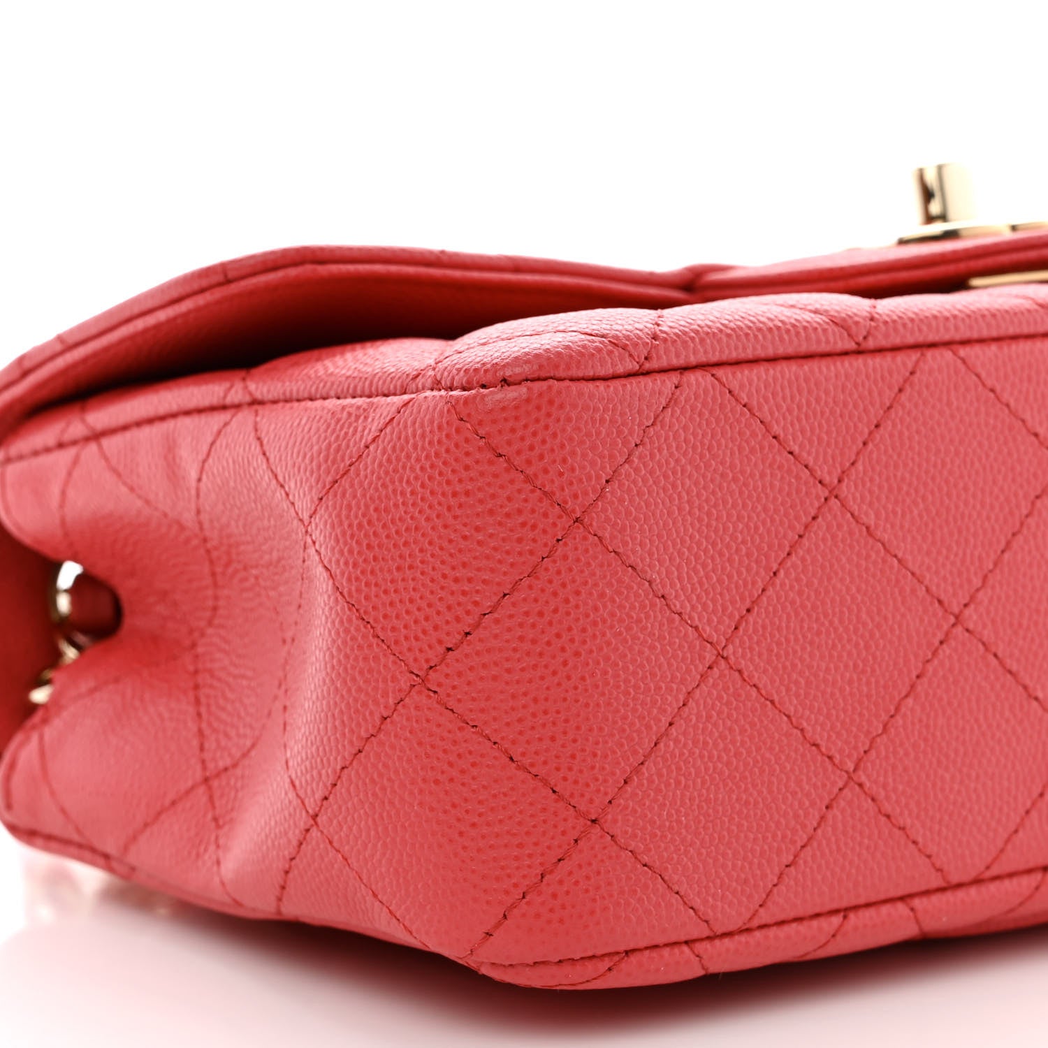 Chanel Caviar Quilted Mini Rectangular Flap Dark Pink 10 of 12