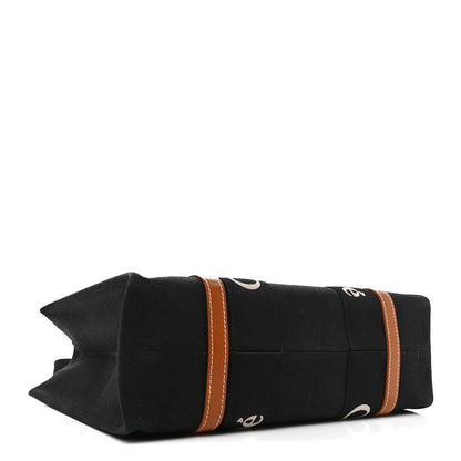 Chloe Cotton Calfskin Medium Woody Ribbon Tote Black 4 of 10