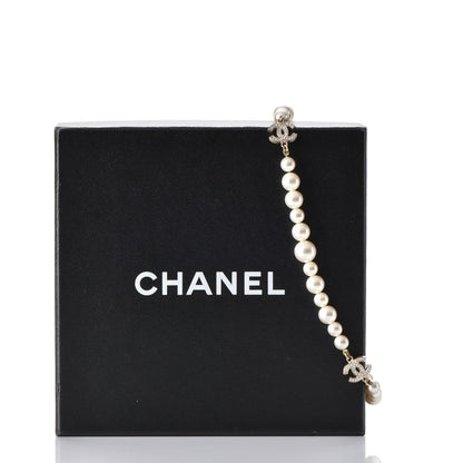 Chanel Crystal Pearl CC Short Necklace Gold 7 of 7