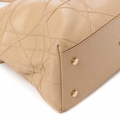 Christian Dior Lambskin Cannage Granville Polochon Beige 5 of 8
