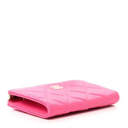 Chanel Caviar Quilted Zipped Key Holder Case Pink 4 of 8