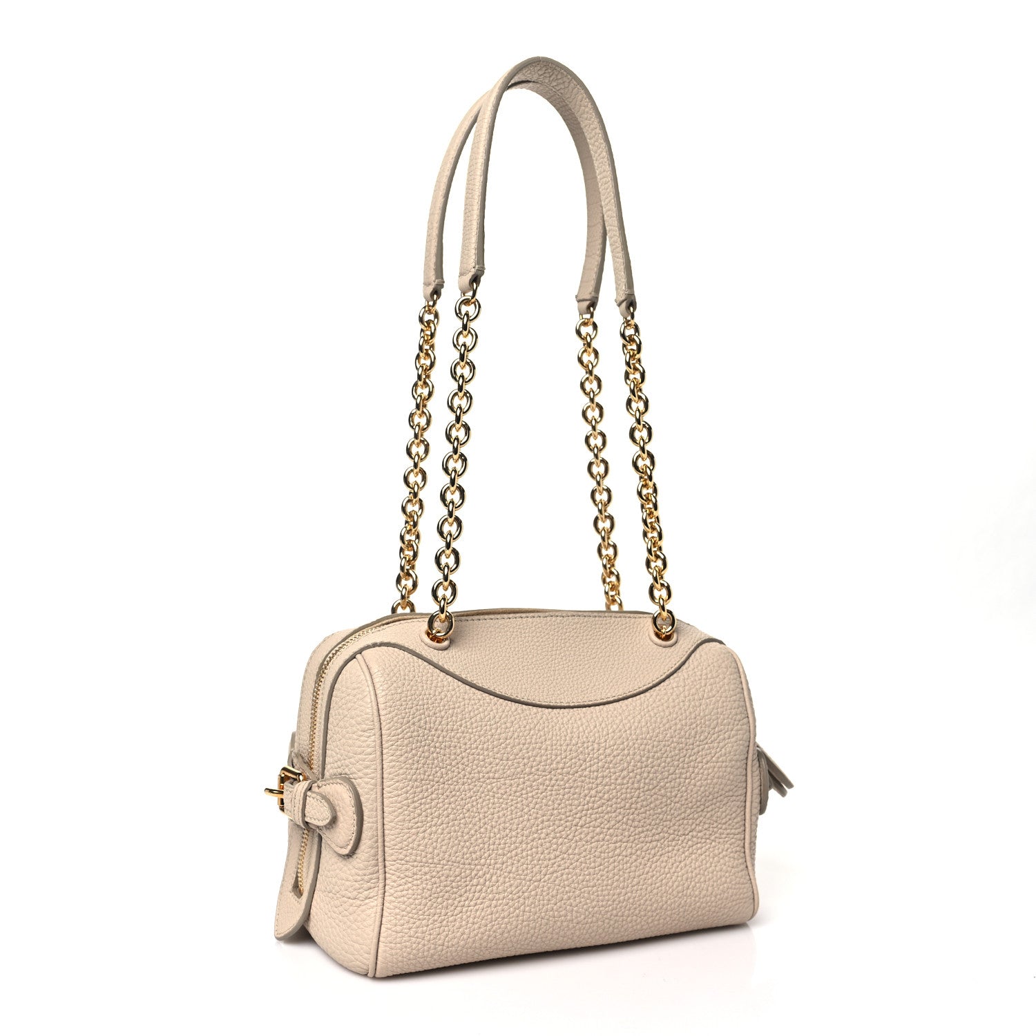 Burberry Grained Calfskin Mini Bee Bowling Bag Stone 3 of 11