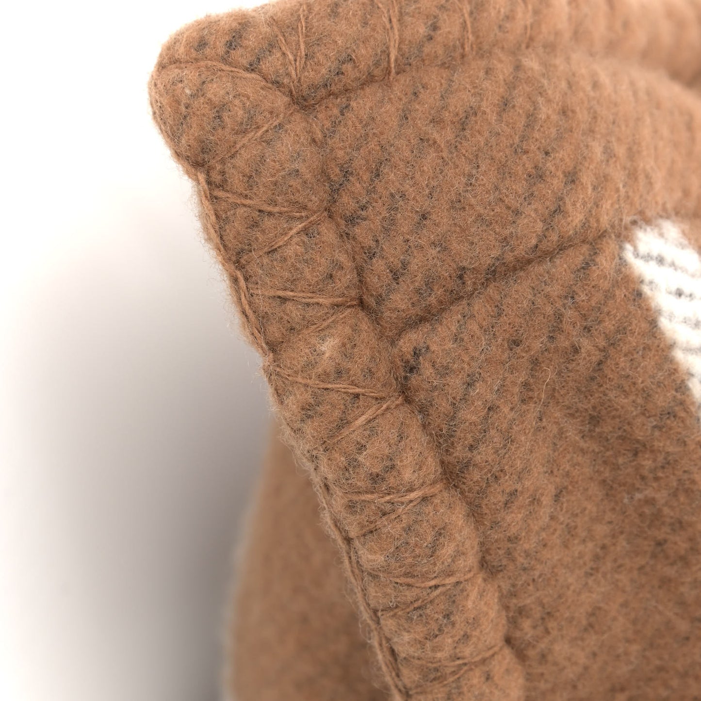 Wool Cashmere Avalon Pillow PM Ecru Camel