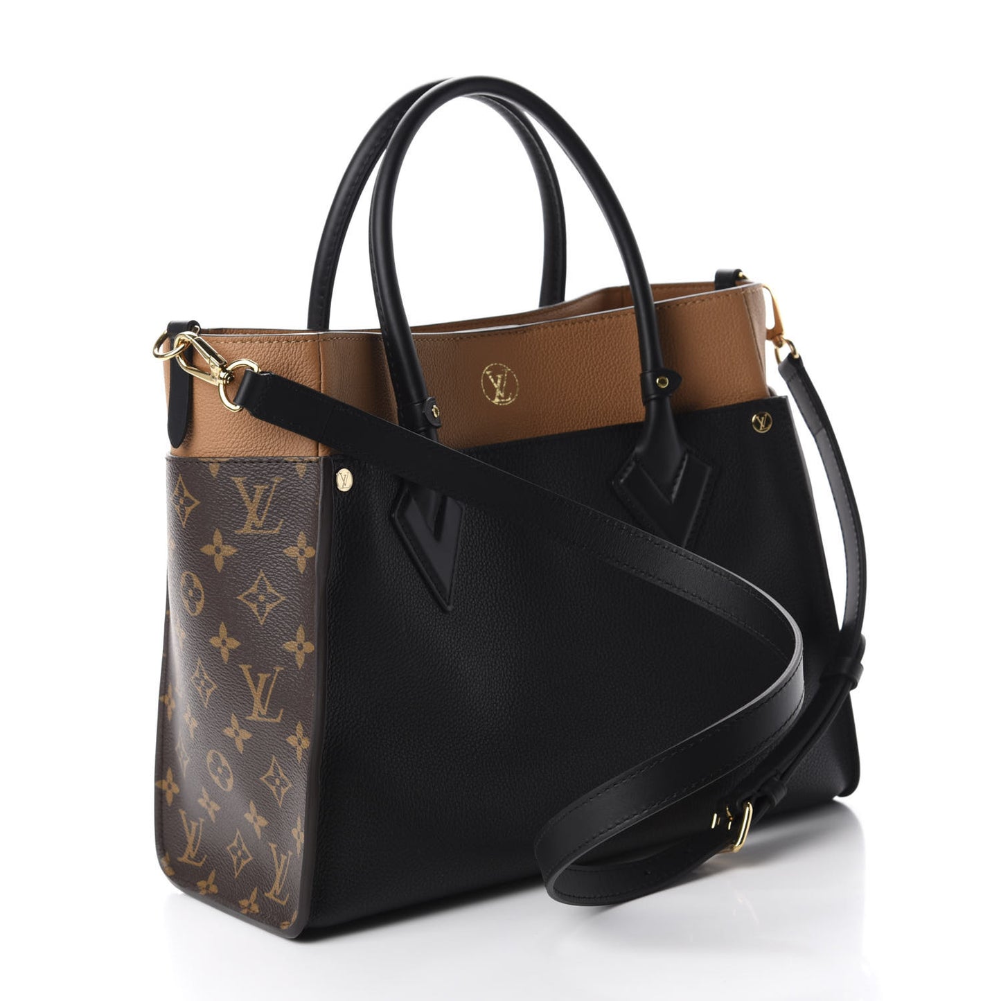 Calfskin Monogram On My Side Black