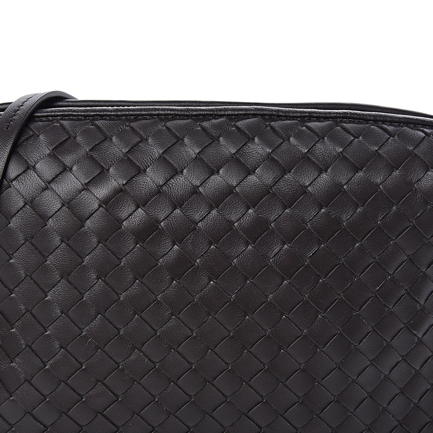 Nappa Intrecciato Pillow Crossbody Messenger Ebano
