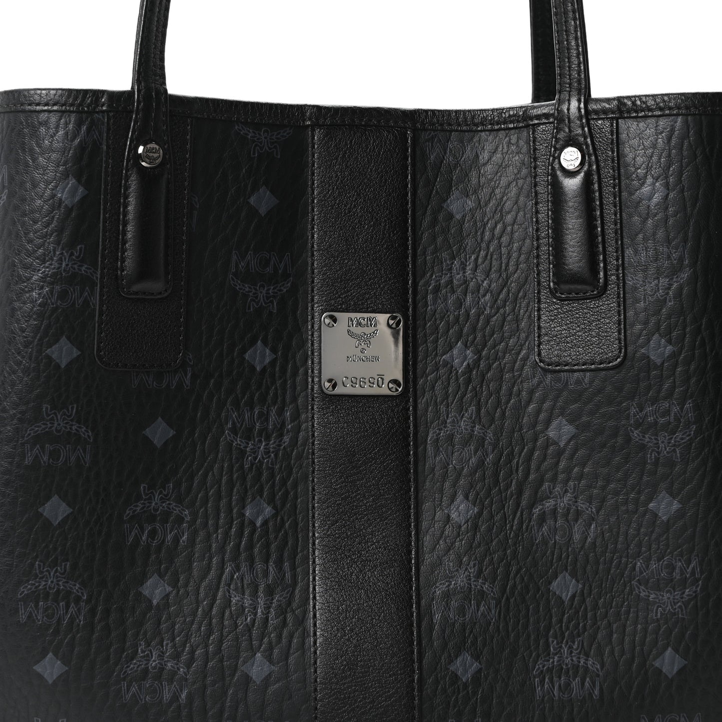 Visetos Medium Liz Reversible Shopper Tote Black