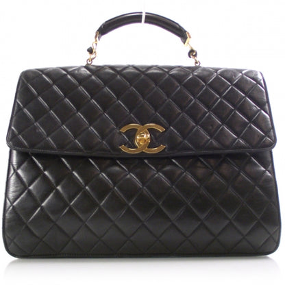 Chanel Vintage Lambskin Briefcase Laptop Bag 1 of 12