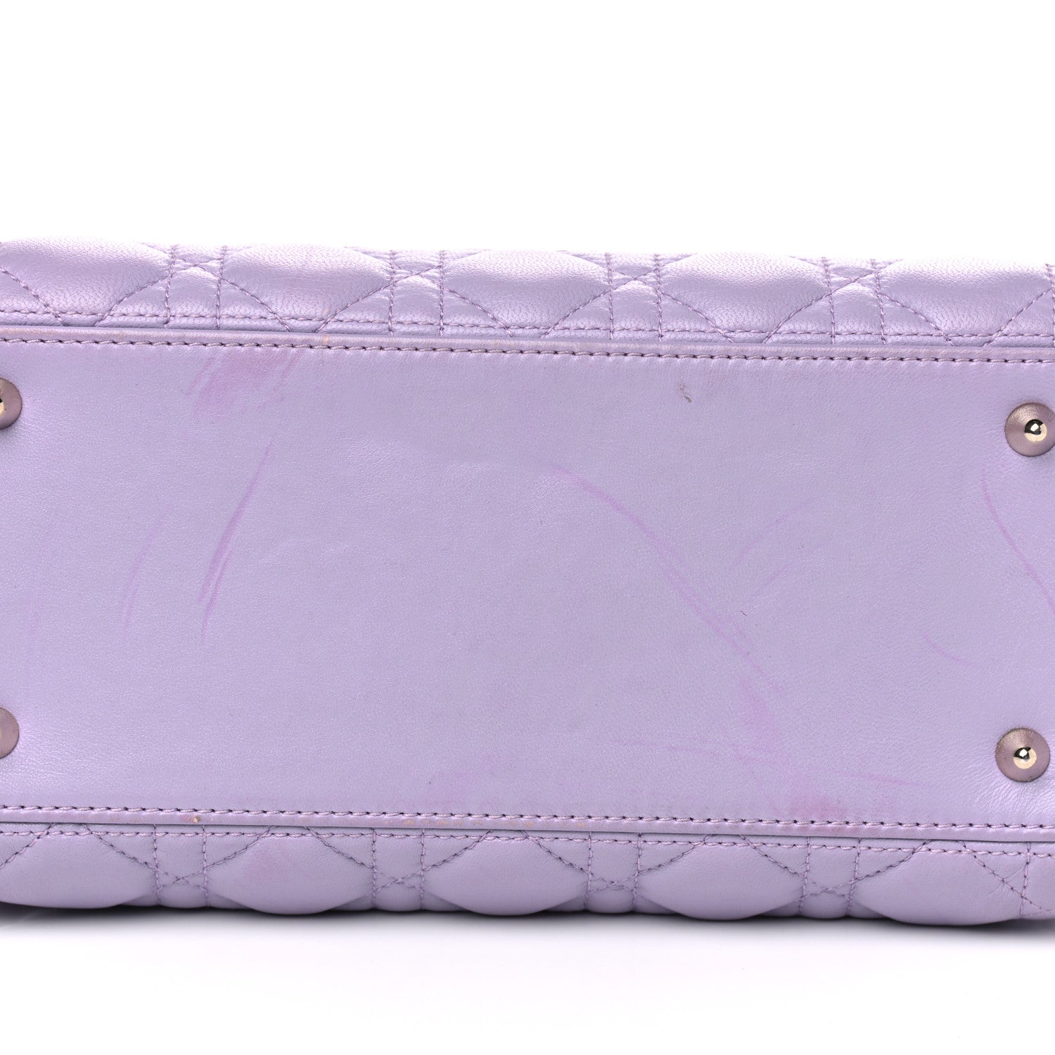 Christian Dior Lambskin Cannage Medium Tri-Color Lady Dior Purple Light Pink 9 of 14
