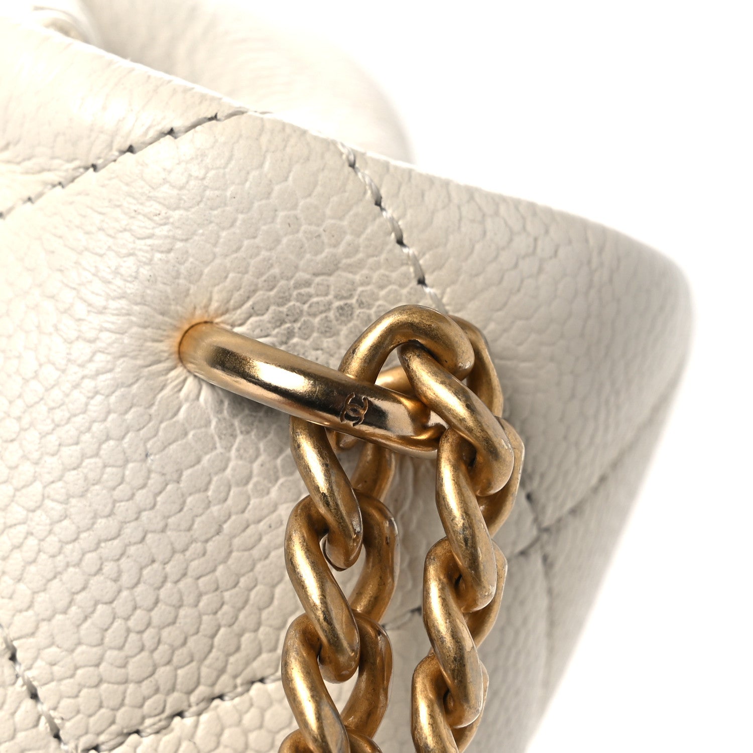 Chanel Caviar Quilted Mini Sweetheart Flap White 15 of 15