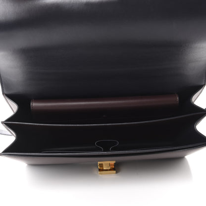 Celine Calfskin Bicolor Medium Case Flap Navy Burgundy 5 of 10