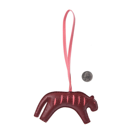 Hermes Milo Lambskin Rooroo Bag Charm Rouge H Rose Azalee 2 of 4