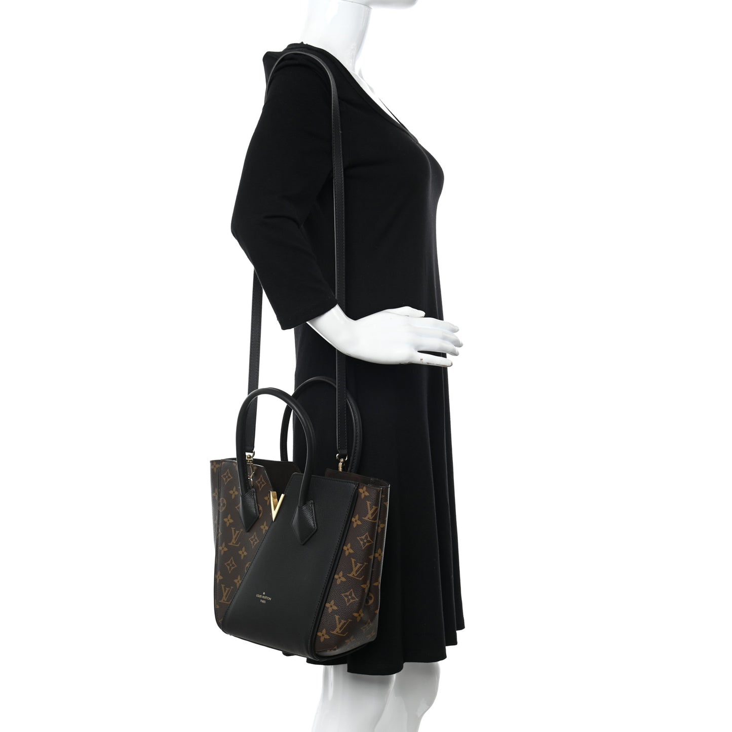 Calfskin Monogram Kimono Tote PM Black