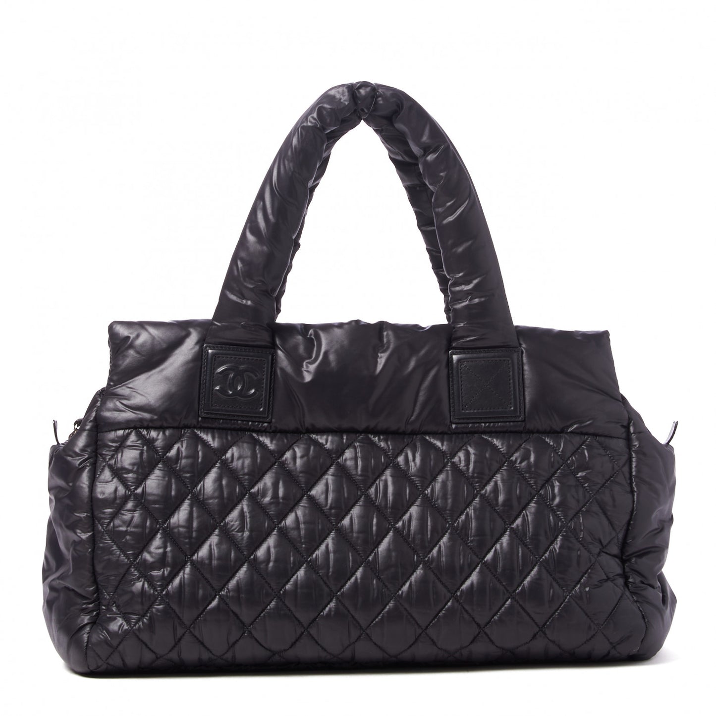 Nylon Coco Cocoon Zipped Tote Black