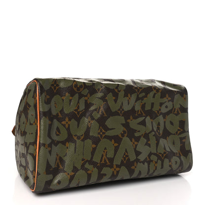 Louis Vuitton Monogram Graffiti Speedy 30 Kaki 4 of 10