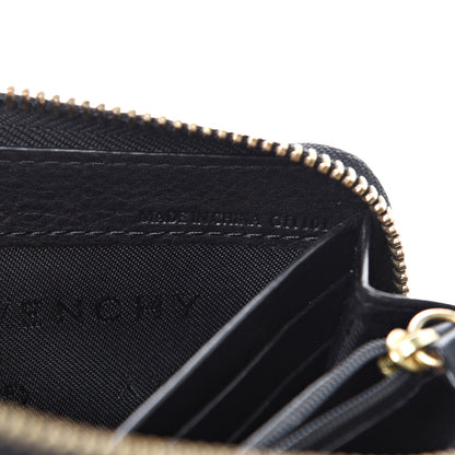 Givenchy Sugar Goatskin Studded Pandora Half Zip Long Wallet Black 6 of 8
