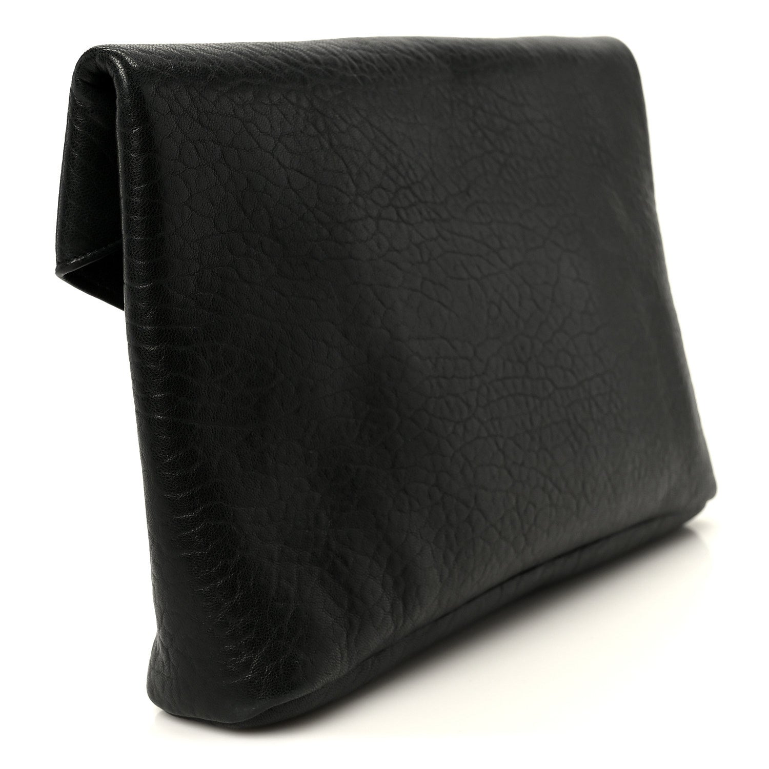 Saint Laurent Grained Lambskin Cassandre Envelope Pouch Black 3 of 8