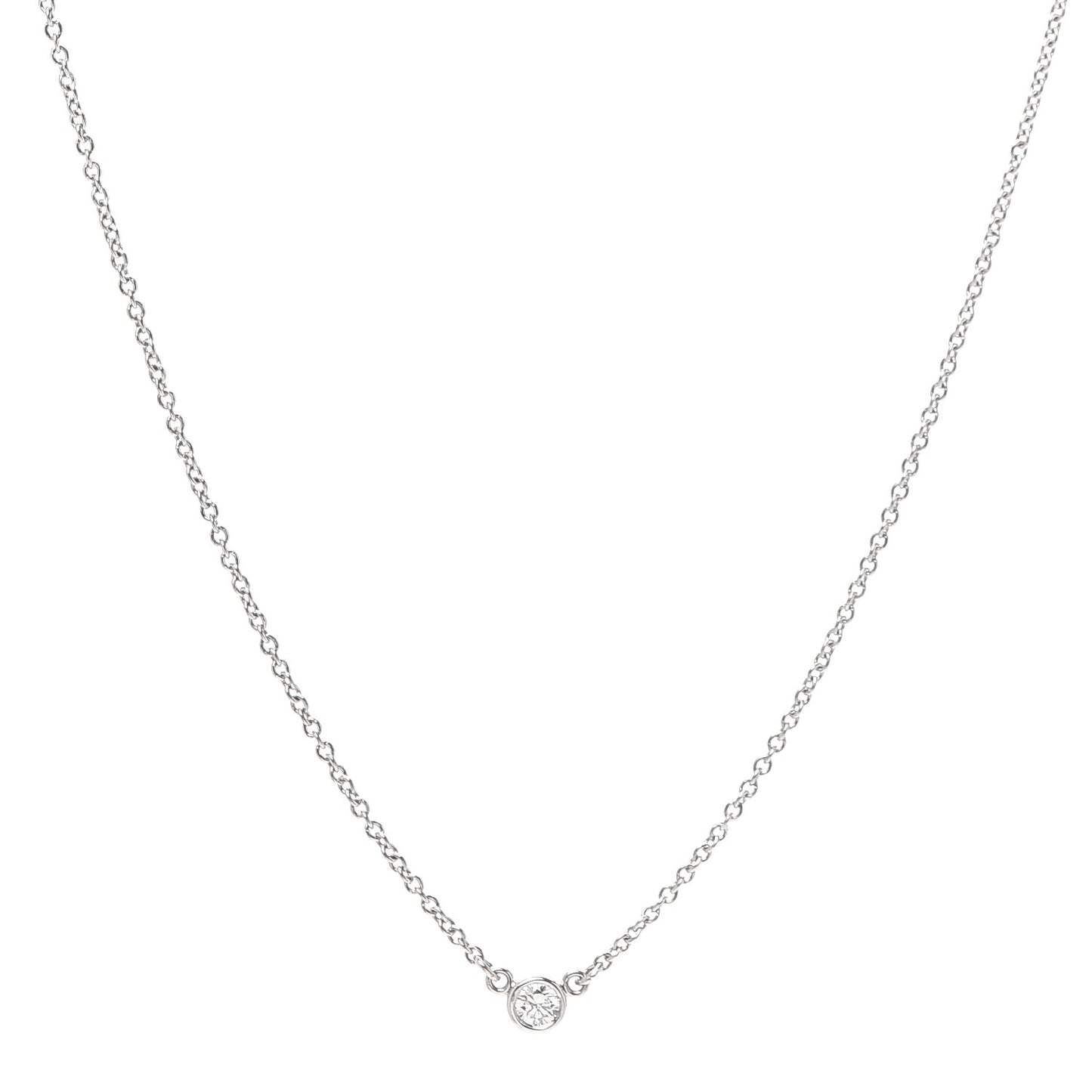 Platinum Diamond .05ct Elsa Peretti Diamonds by the Yard Pendant Necklace