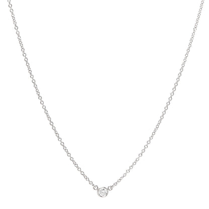 Tiffany Platinum Diamond .05ct Elsa Peretti Diamonds by the Yard Pendant Necklace 1 of 4