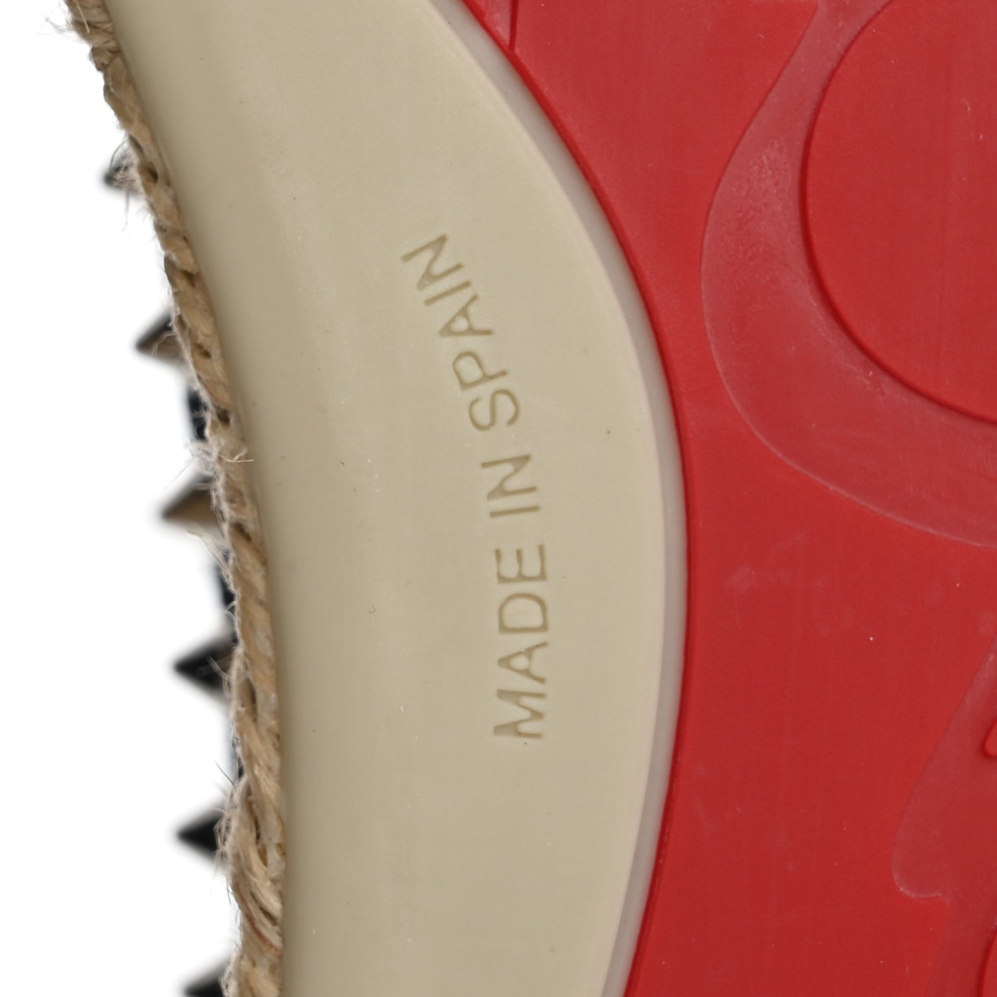 Canvas Espaboat Spikes Flat Espadrilles 37 Black