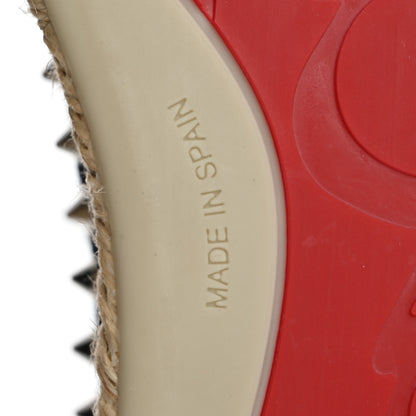 Christian Louboutin Canvas Espaboat Spikes Flat Espadrilles 37 Black 8 of 10