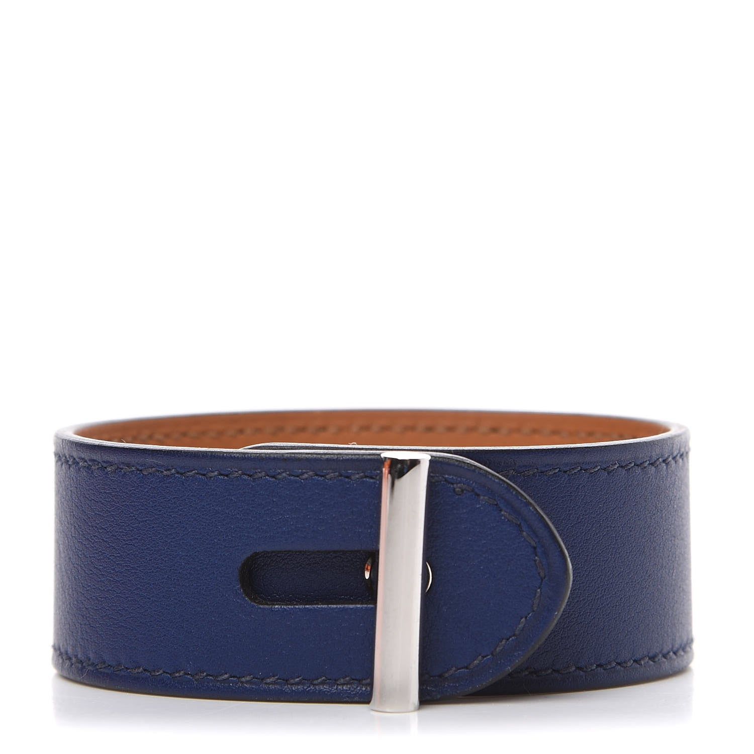 Hermes Swift Hydra Cuff Bracelet L Bleu Saphir 1 of 4