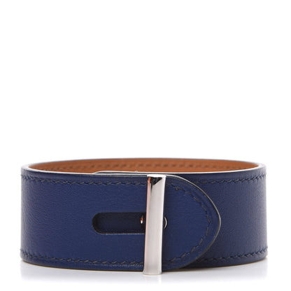 Hermes Swift Hydra Cuff Bracelet L Bleu Saphir 1 of 4