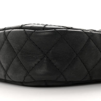 Chanel Nubuck Iridescent Calfskin Quilted Reissue Camera Case Black 10 of 12