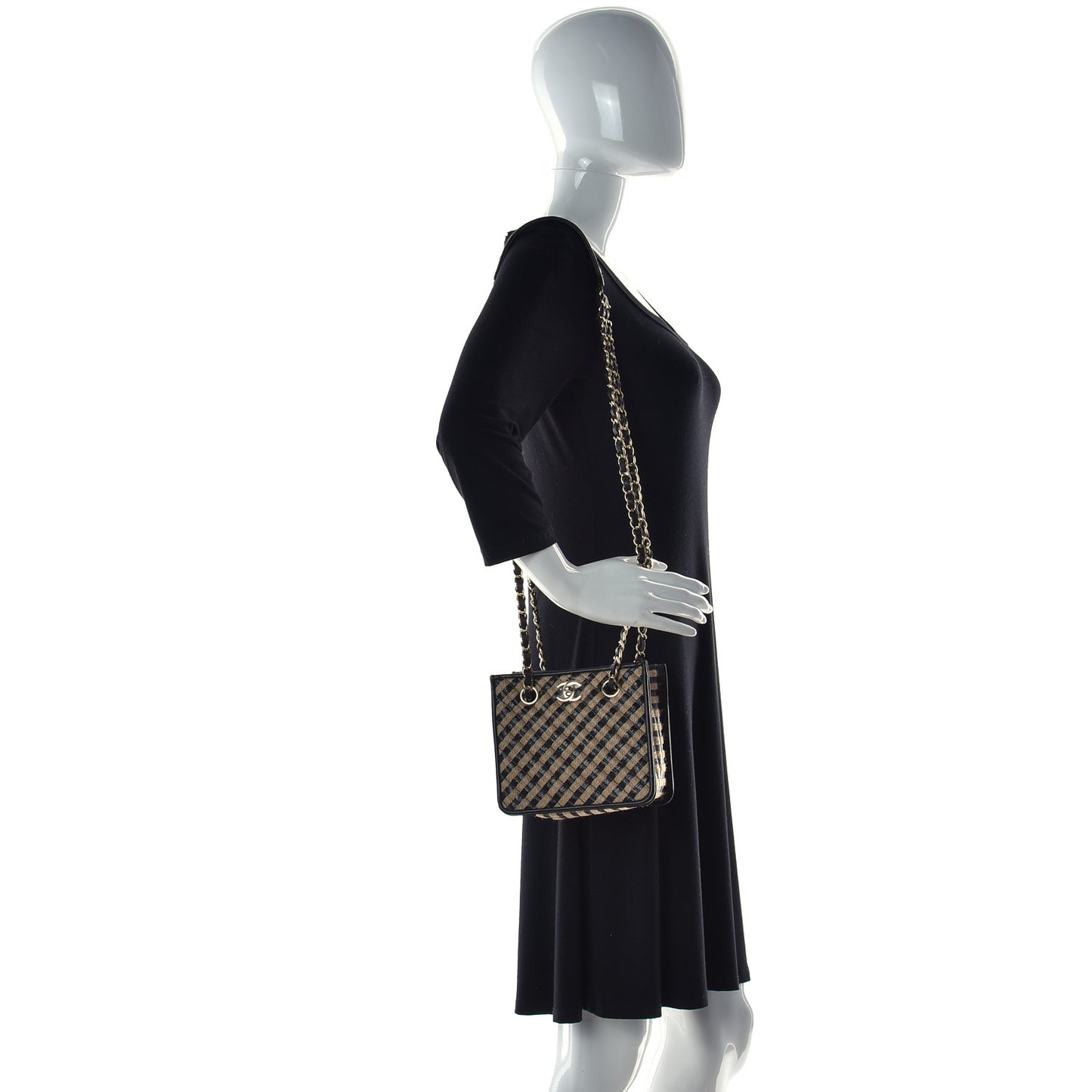 Raffia Jute Striped Urban Jungle Bucket Bag Black Beige