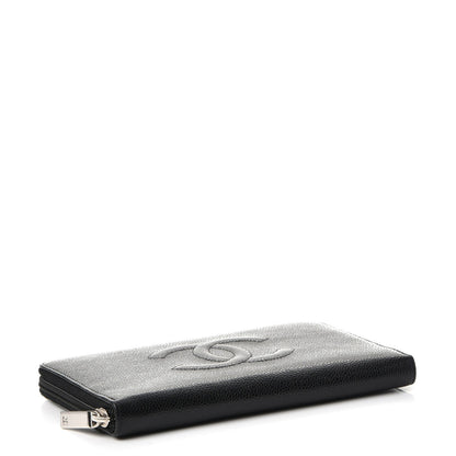 Chanel Caviar Timeless Large Zip Wallet Black 4 of 9