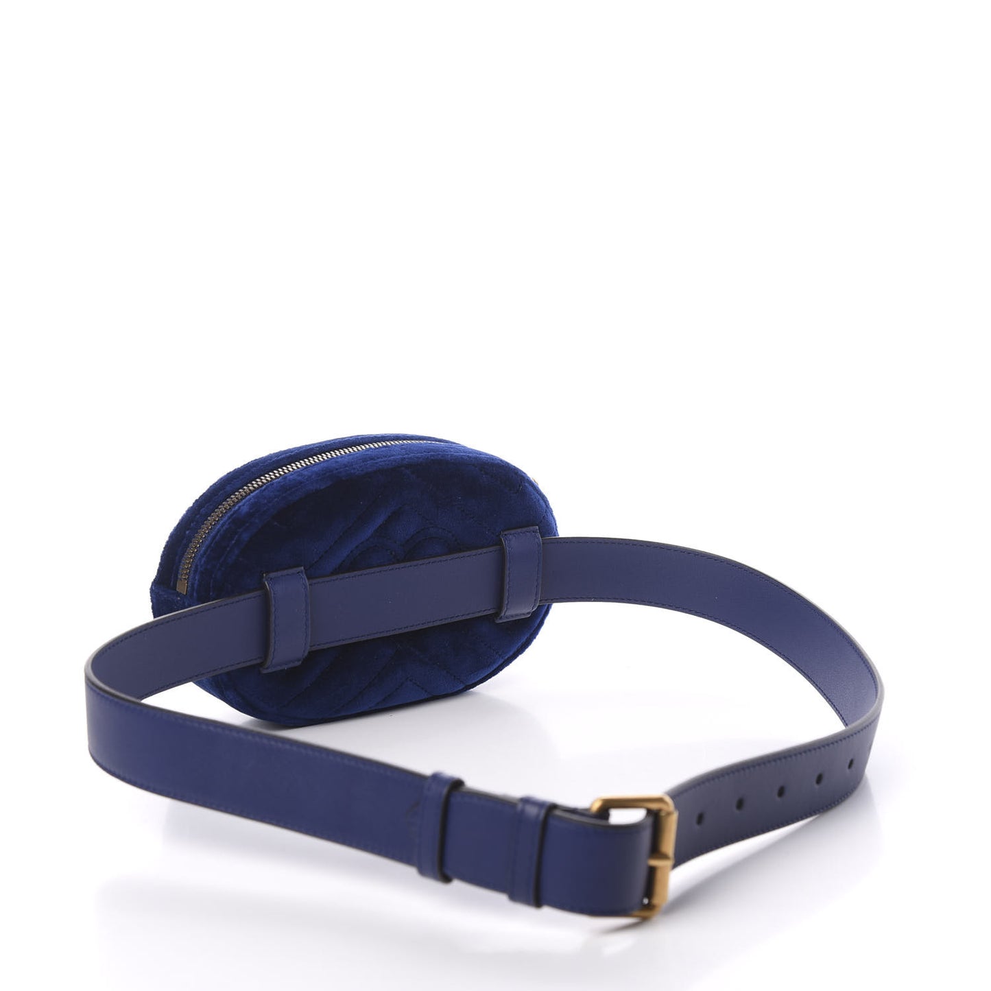 Velvet Matelasse GG Marmont Belt Bag 75 30 Cobalt Blue