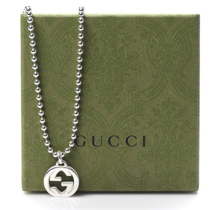 Gucci Sterling Silver Boule Interlocking G Pendant Necklace 7 of 7
