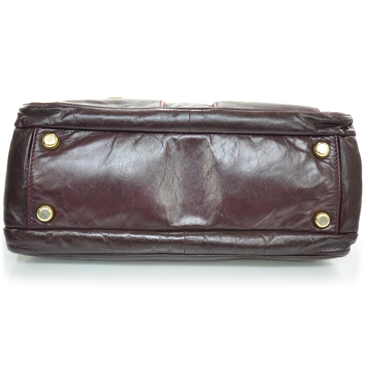 Leather Blake Satchel Plum