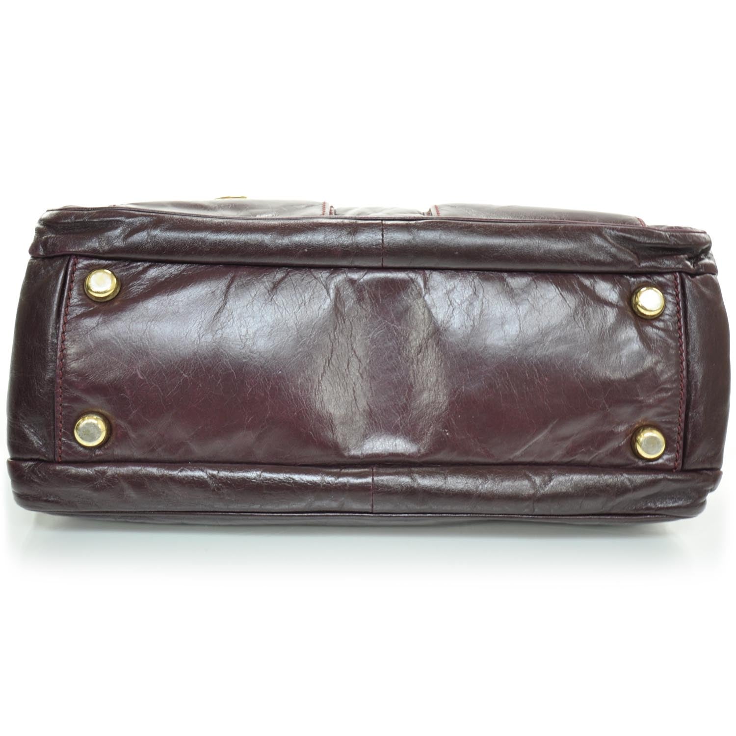 Marc Jacobs Leather Blake Satchel Plum 4 of 11