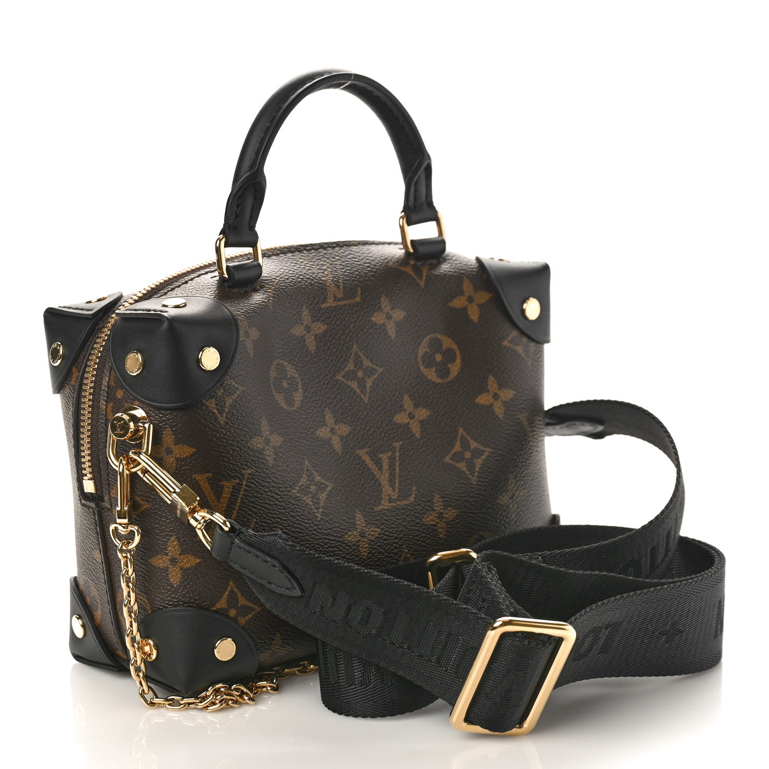 Louis Vuitton Monogram Petite Malle Souple Black 2 of 8