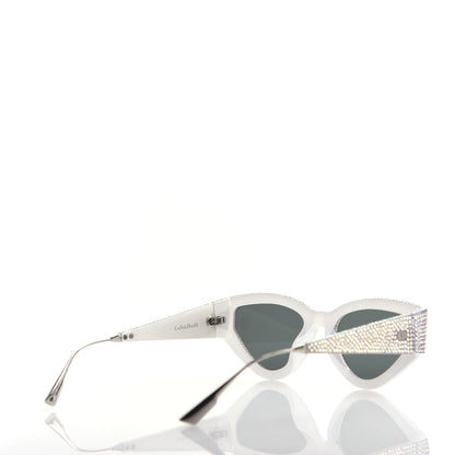 Christian Dior Acetate Crystal CatStyleDior1S Sunglasses Silver 4 of 9