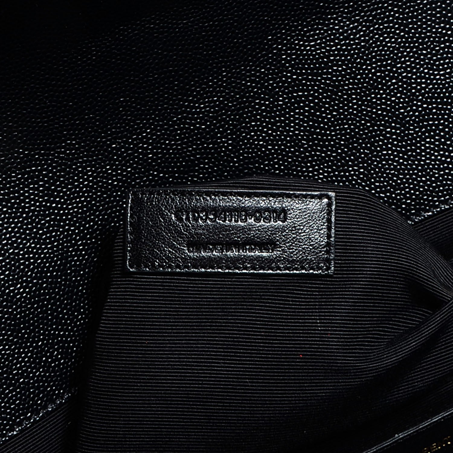 Saint Laurent Grain De Poudre Matelasse Chevron Large Monogram Satchel Black 7 of 8