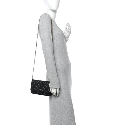 Chanel Caviar Quilted Wallet on Chain WOC Black 2 of 12