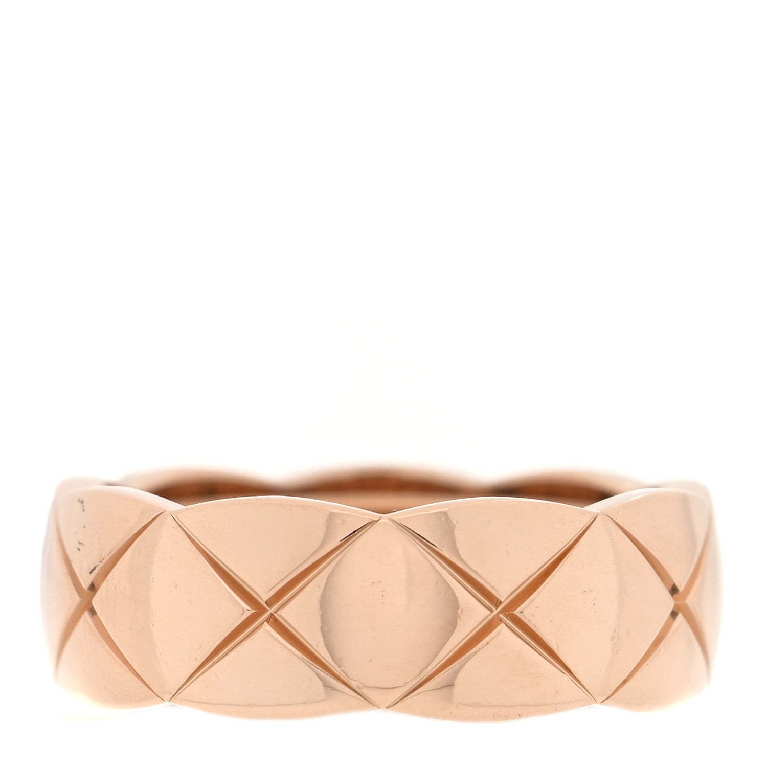 Chanel 18K Beige Gold Diamond Small Coco Crush Ring 53 6.5 3 of 5