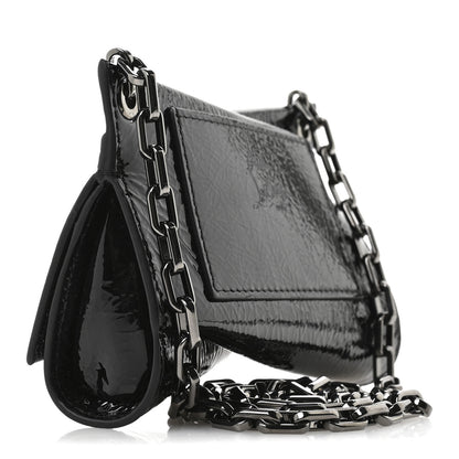 Christian Louboutin Patent Vog Small Loubitwist Clutch Black 3 of 10