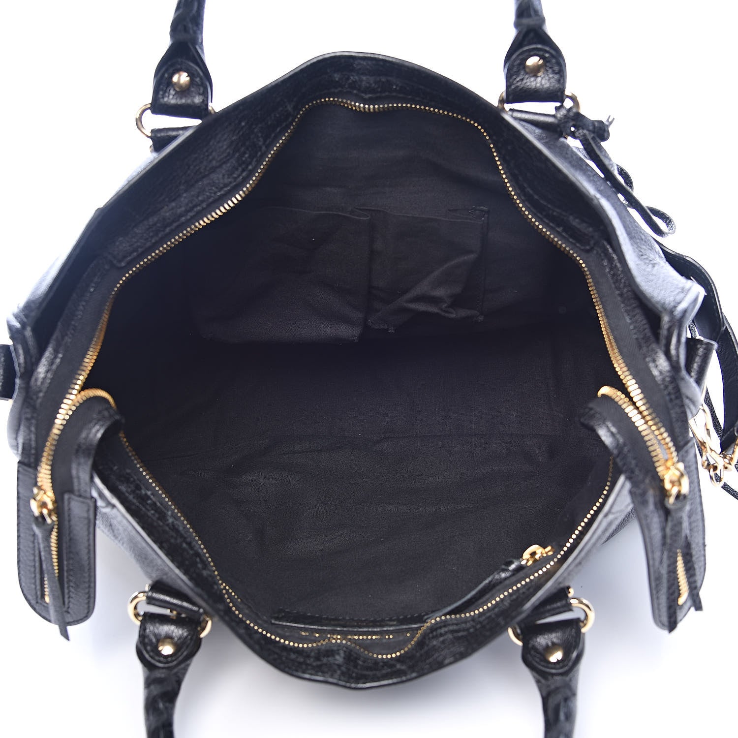Balenciaga Chevre Gold Metallic Edge Hardware City Black 5 of 12