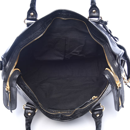 Balenciaga Chevre Gold Metallic Edge Hardware City Black 5 of 12