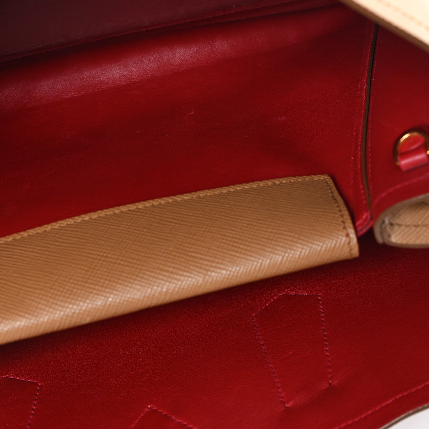 Prada Saffiano Cuir Large Double Bag Caramel Fuoco 11 of 11