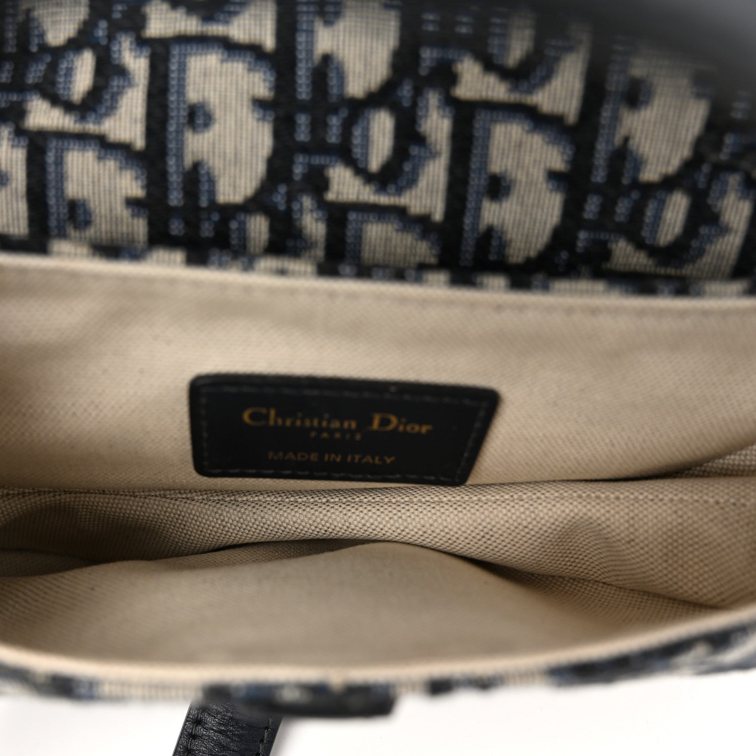 Christian Dior Oblique Mini Saddle Bag Blue 5 of 11
