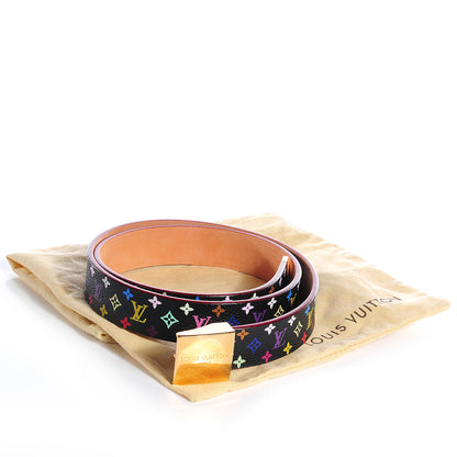 Louis Vuitton Monogram Multicolor Belt Black 90 36 8 of 8