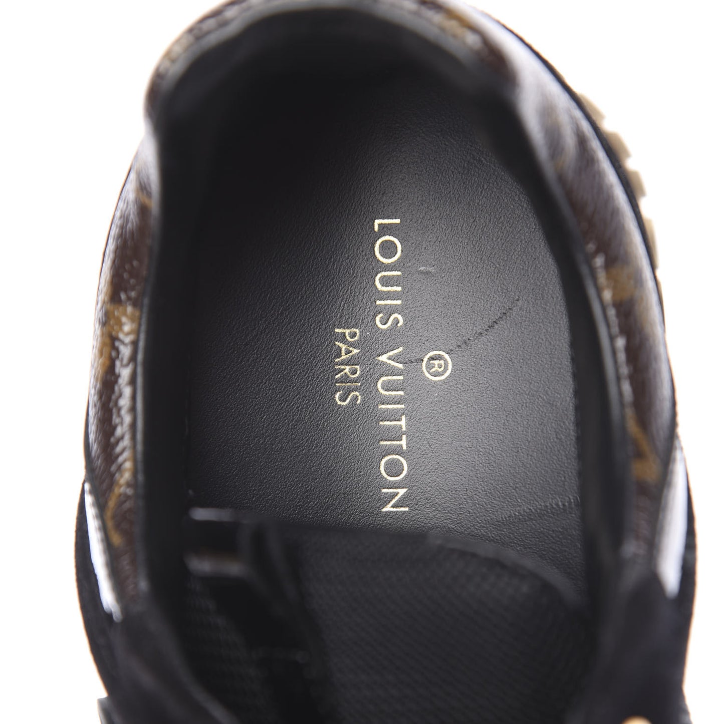 Suede Monogram Run Away Sneakers 37 Black