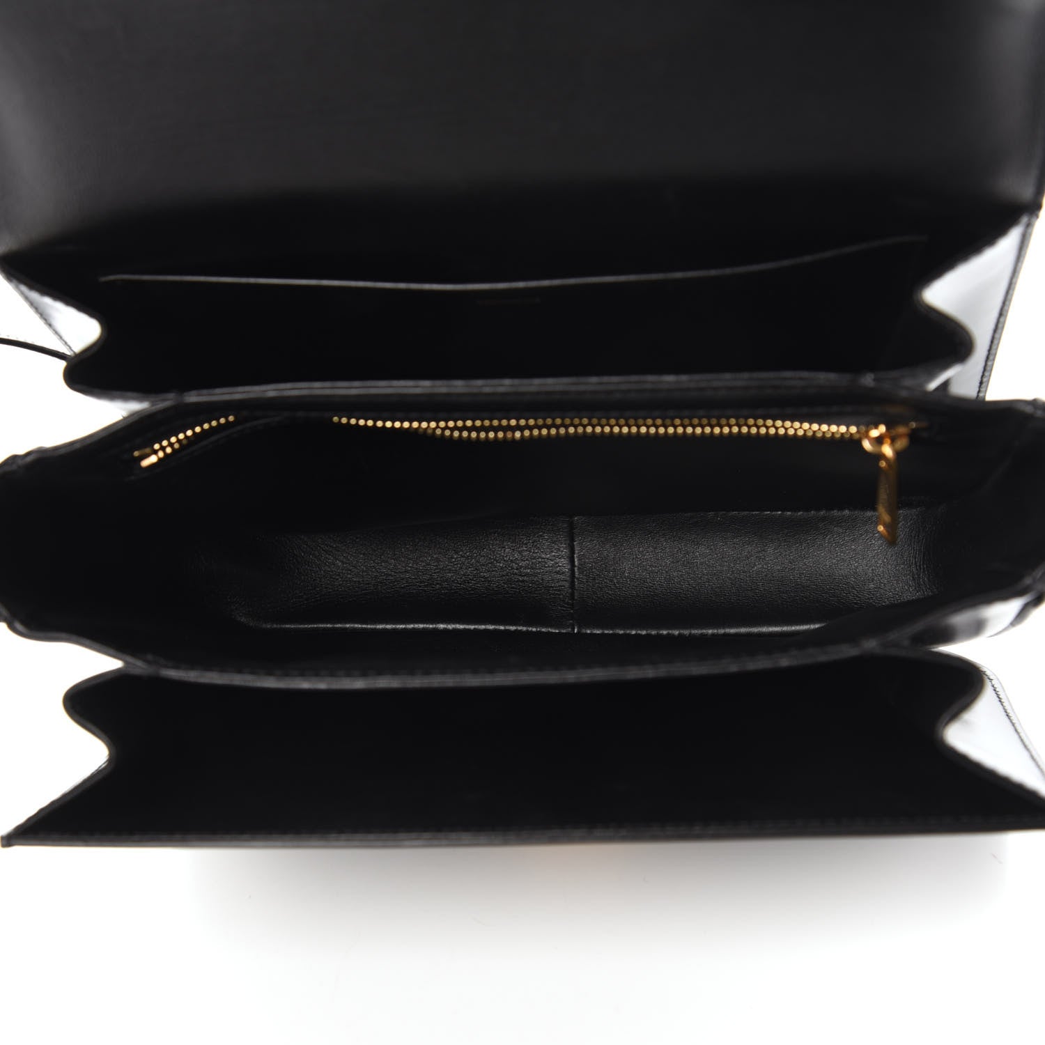 Celine Shiny Calfskin Medium Triomphe Black 5 of 11