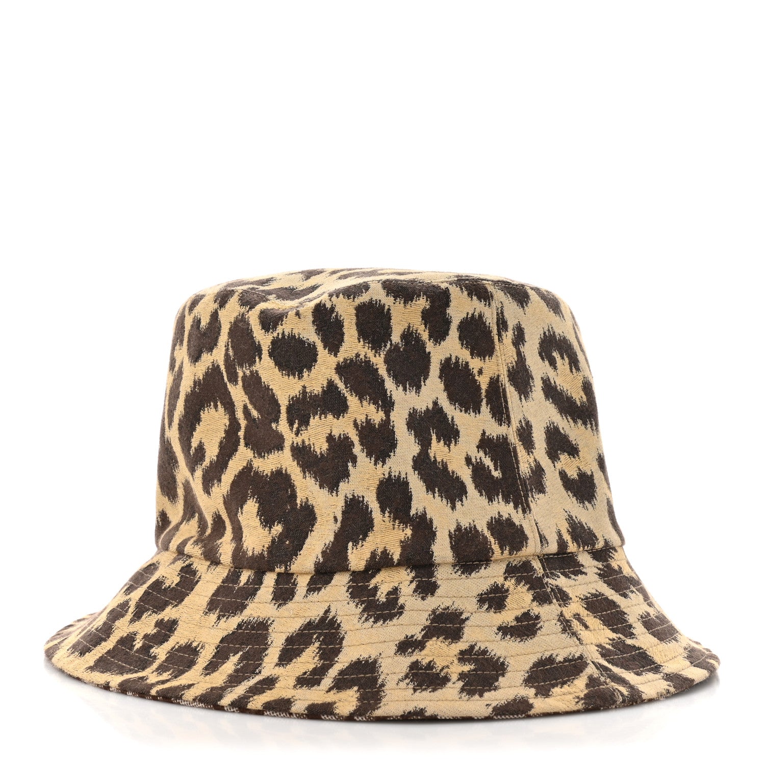 Christian Dior Oblique Leopard Reversible Mizza Bucket Hat Beige 4 of 12